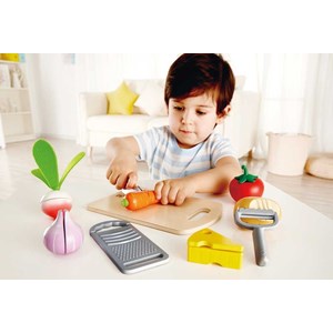 Aliments à découper et ustensiles