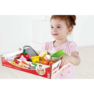 Aliments à découper et ustensiles