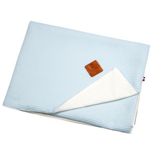 Couverture légère en nid d'abeille bleu