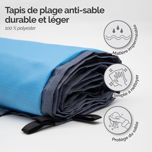 Tapis de plage anti-sable imperméable