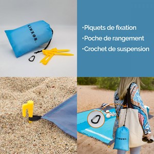 Tapis de plage anti-sable imperméable