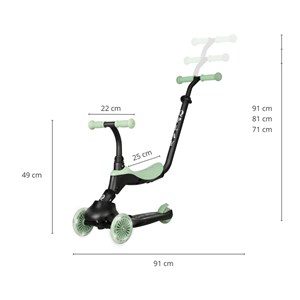 Trottinette qplay sema evo 3-en-1 vert