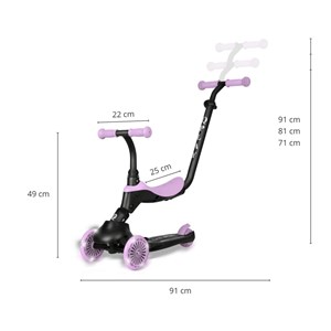 Trottinette qplay sema evo 3-en-1 violet