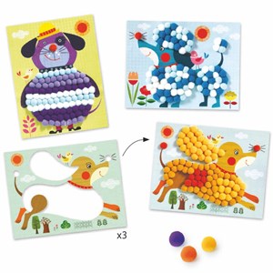 Les petits collages - chiens à caresser