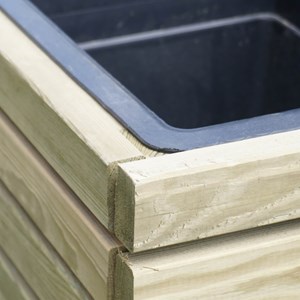 Jardinière en bois traité horizon