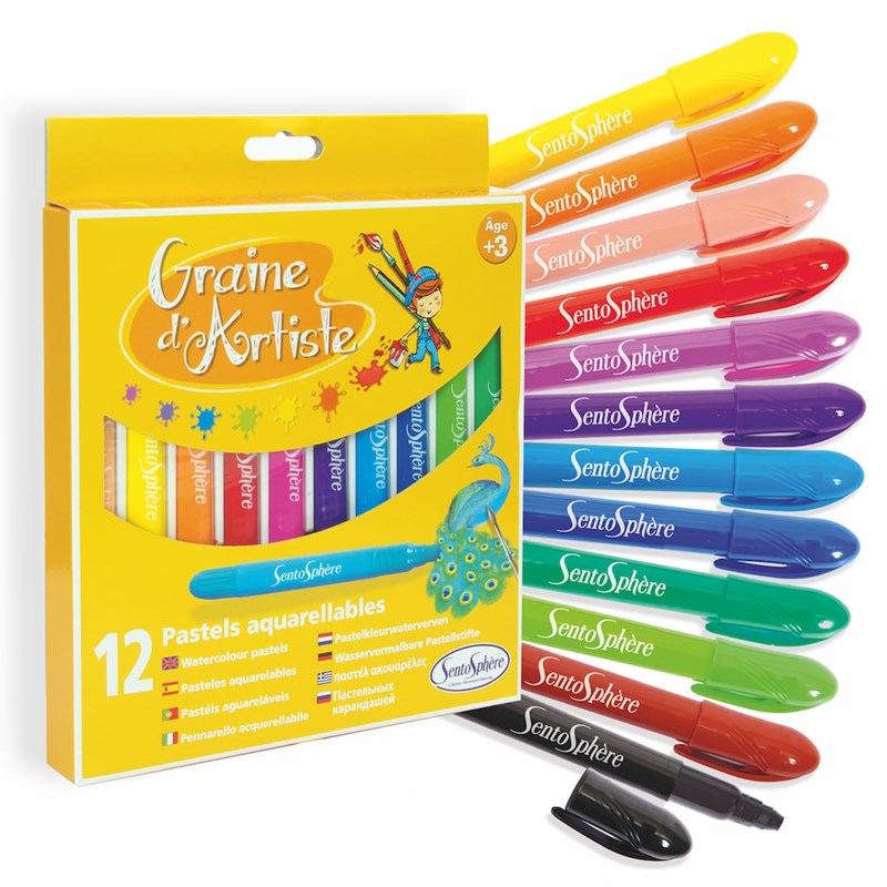 12 pastels aquarellables sentosphère