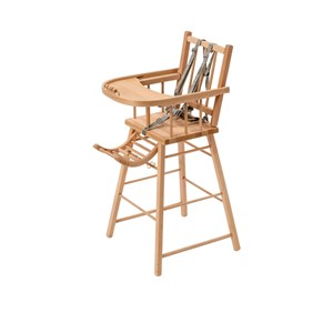 Chaise haute andré fixe vernis naturel
