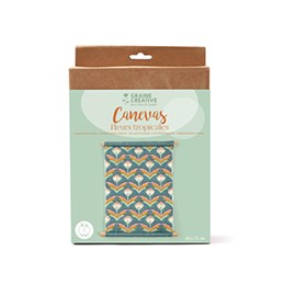 Coffret canevas fleurs tropicales