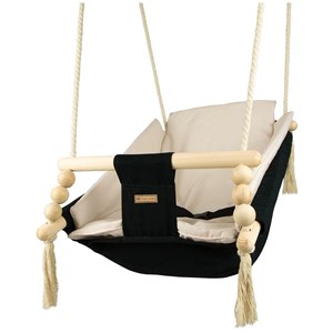 Bascule pour bébé noir, crème