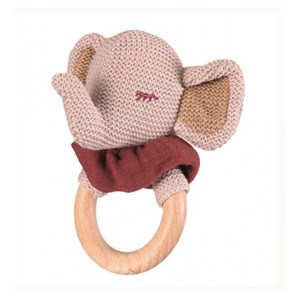 Hochet rosalie l elephant rose