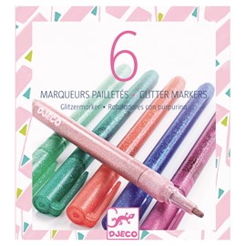 6 marqueurs pailletes sweet