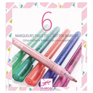 6 marqueurs pailletes sweet