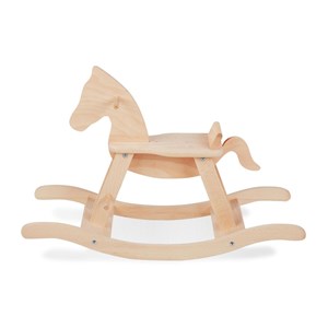 Cheval à bascule en bois nature
