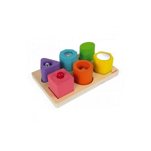 Juratoys-Janod - Puzzle 6 cubes sensoriels bois