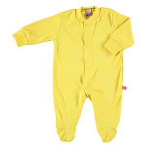 Pyjama naissance en coton bio - jaune