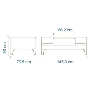 Lit enfant perch toddler en noyer - 140x