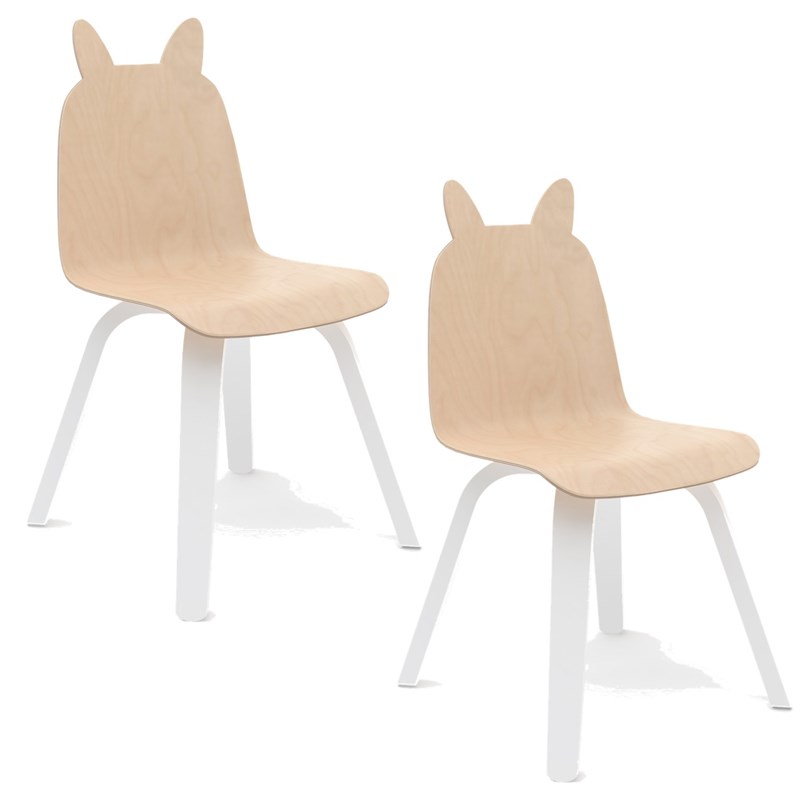 2 chaises enfant à oreilles 'lapin'