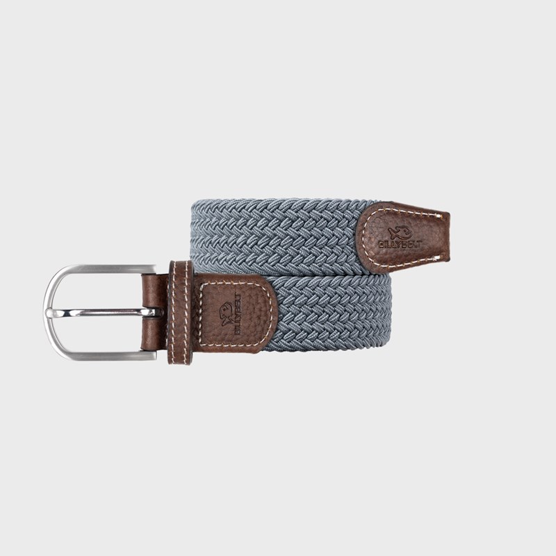 Ceinture tressée gris froid