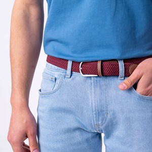 Ceinture tressée lie de vin Taille 1