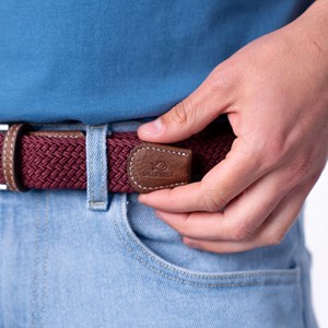 Ceinture tressée lie de vin Taille 1