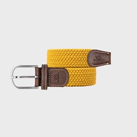 Ceinture tressée moutarde