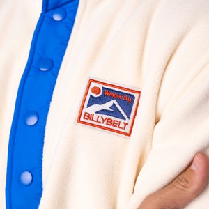 Sweat polaire blanc et bleu S