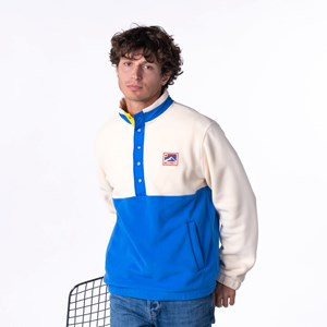 Sweat polaire blanc et bleu XXL