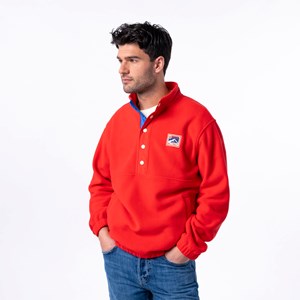 Sweat polaire rouge M