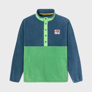 Sweat polaire marine et vert XXL