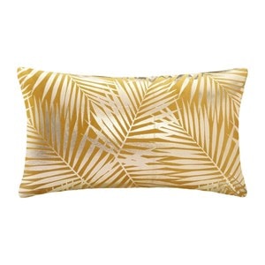 Coussin velours or tropic ocre 30x50 cm