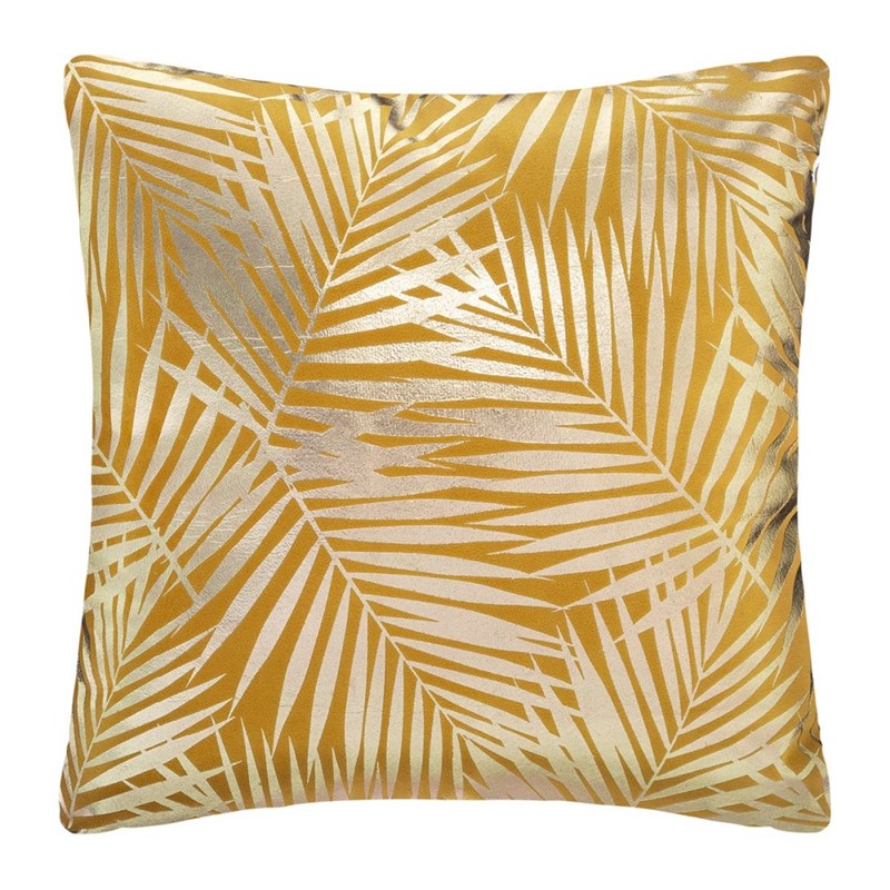 Atmosphera, créateur d’intérieur - Coussin velours or tropic 40x40 cm ocre