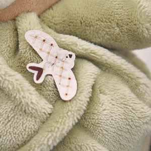 Peluche ours patapouf vert 17 cm