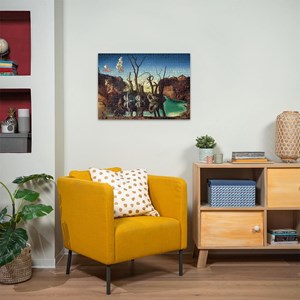 Puzzle cygnes se reflétant en éléphan