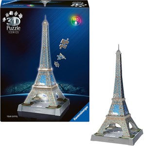 Puzzle 3d tour eiffel illuminée 216 pcs