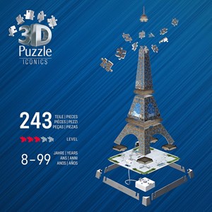 Puzzle 3d tour eiffel illuminée 216 pcs