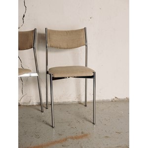 Paire de chaises chromées n°500