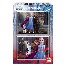 Puzzle 2x100p la reine des neiges 2