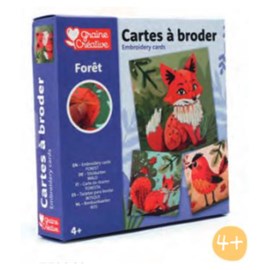 3 cartes a broder - foret