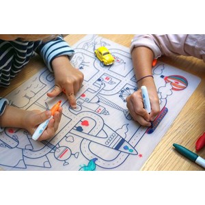 Set de table à colorier  circuit