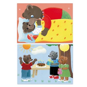 Puzzle 2x20 pcs petit ours brun