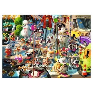 Puzzle 1000 pieces - promeneur de chien