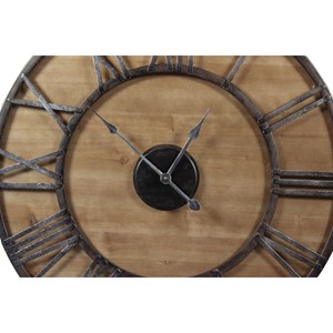 Grande horloge ancienne fer forgé marron