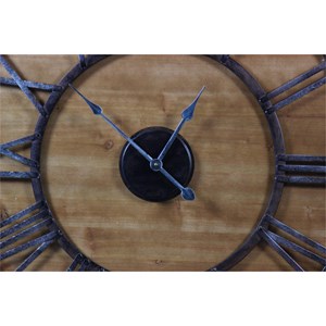 Grande horloge ancienne fer forgé marron