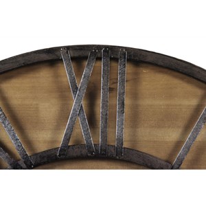 Grande horloge ancienne fer forgé marron