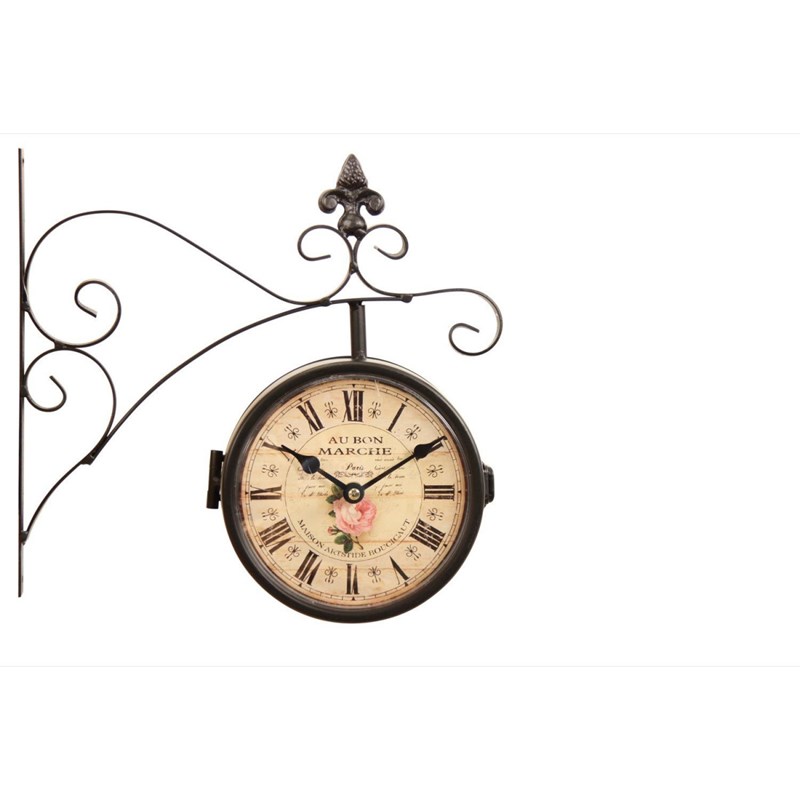 Décoration d'autrefois - Horloge de gare ancienne double face au