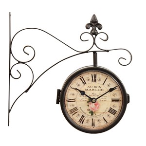 Horloge de gare ancienne double face au