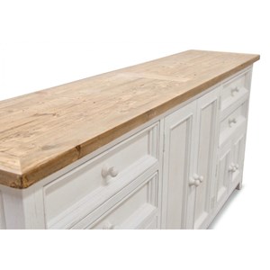 Bahut 4 tiroirs bois blanc - bréanna