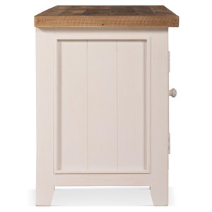 Meuble tv bas rangement bois blanc -