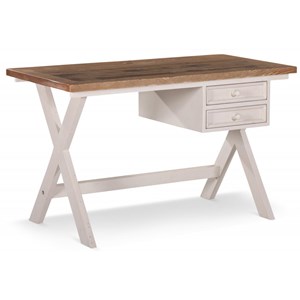 Bureau 2 tiroirs bois blanc - bréanna