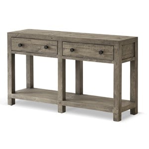 Console 2 tiroirs 140x38x80cm bois